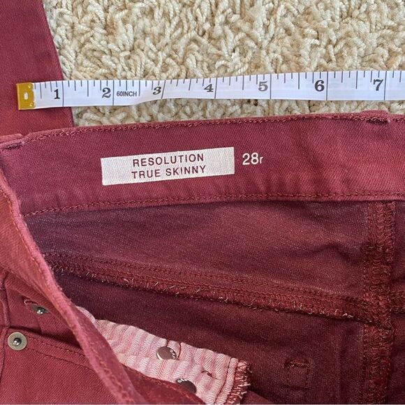 Gap Skinny Jeans Maroon size 28 like new worn once - Picture 4 of 4